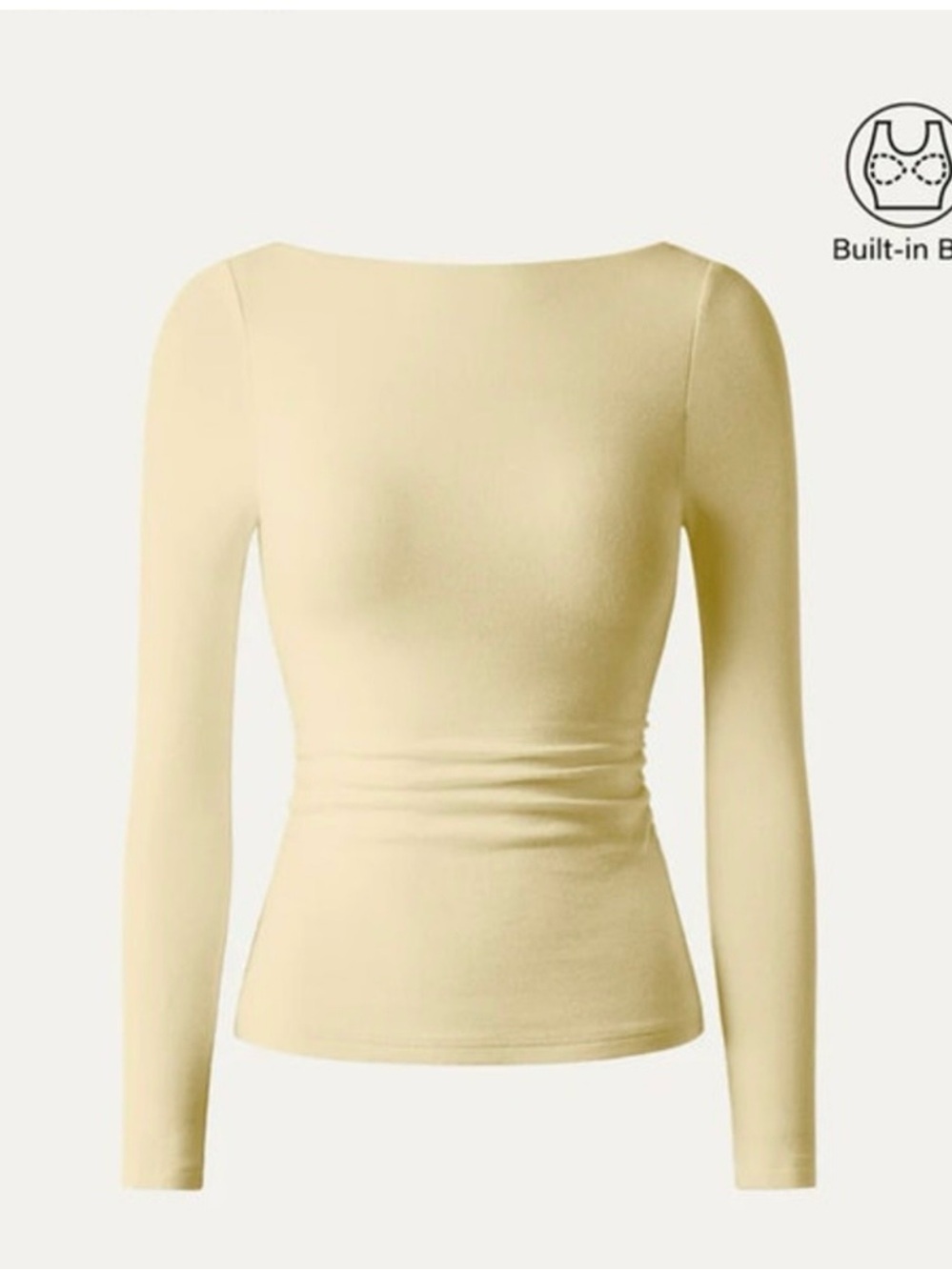 OGL Top Size S NEW Butter Yellow Open-Back Bandless Brami Top Light Warm